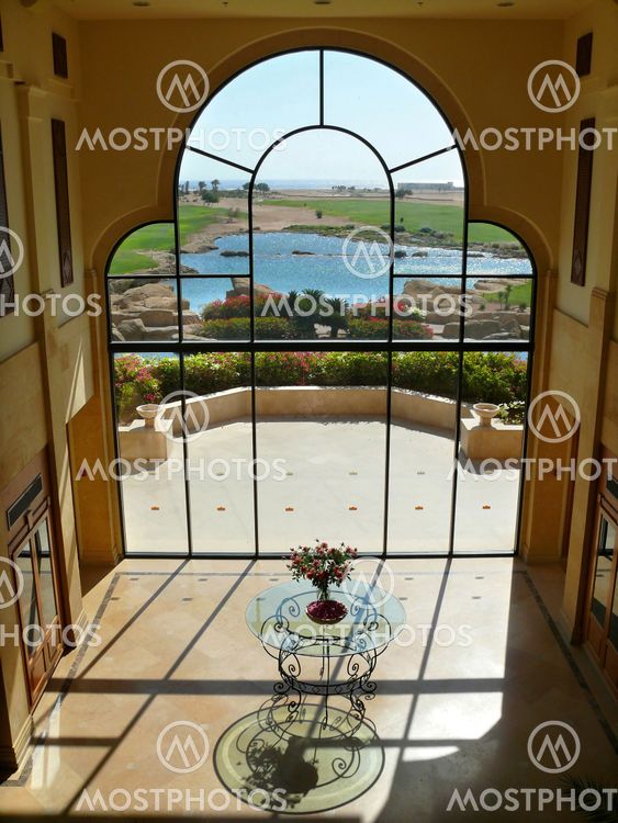 HURGHADA, EGYPT - NOVEMBER 14, 2008: The view from the hotel window.