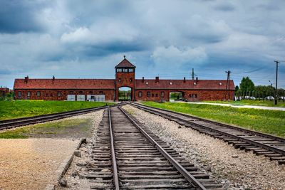 Main gate to nazi concentration camp of Auschwitz...