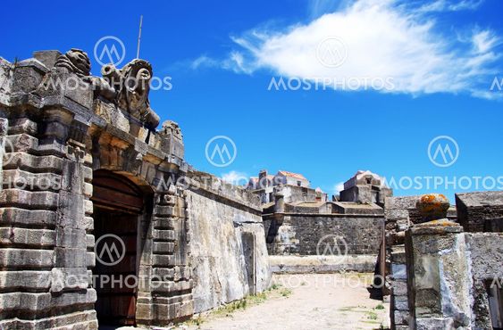 Entrance of old military fort, Elvas , Portugal