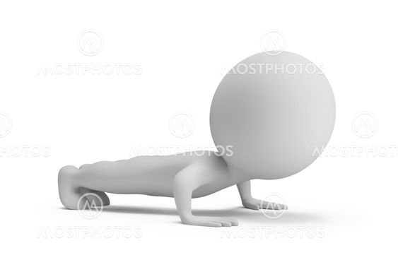 3d small people - push ups