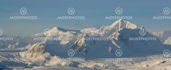 The mountains of the Antarctic winter.