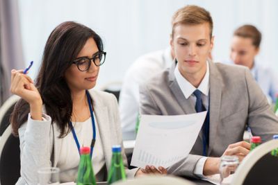 business team at international conference