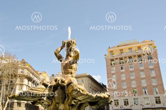 Piazza del Tritone in Rome, Italy