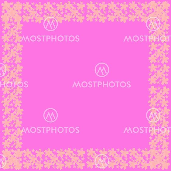 Flower frame of frame on background