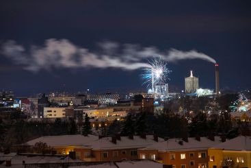 Fyrverkeri över Eskilstuna