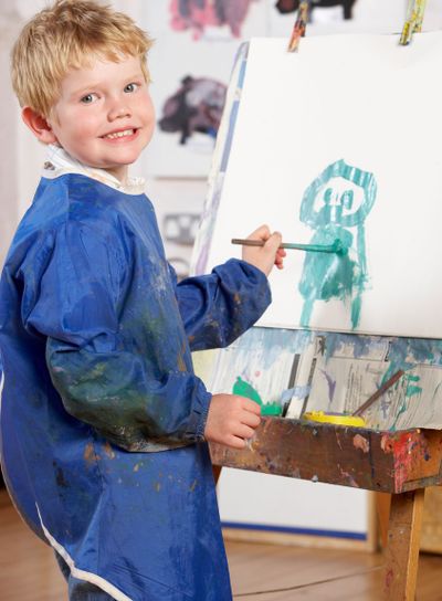 Young Boy Painting