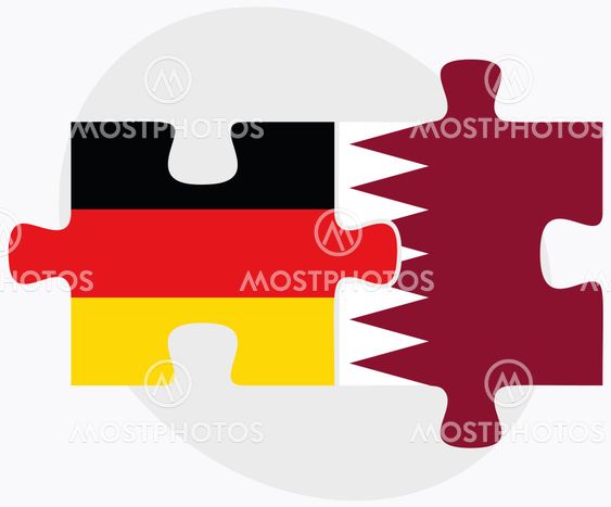 Germany and Qatar Flags