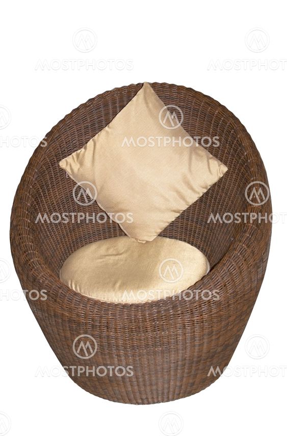 twisted chair with pillow