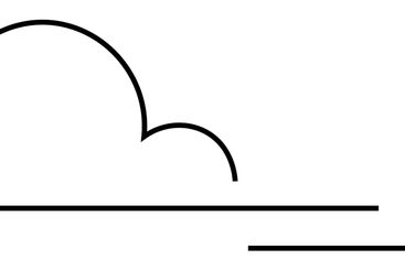 Minimalist Landscape with Abstract Cloud, Plant, and...