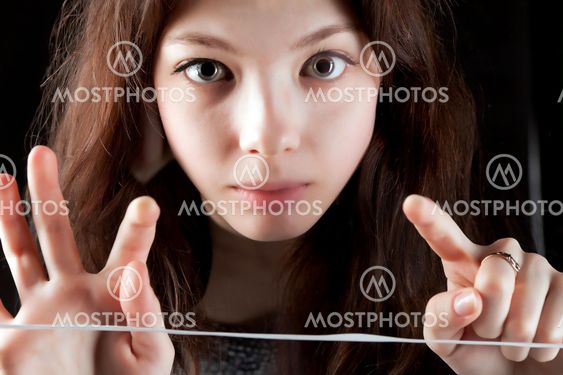 young woman close up