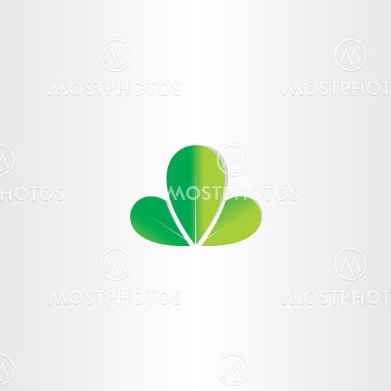 eco green leaves vector symbol