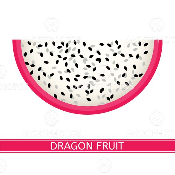 Dragon Fruit Isolated on White