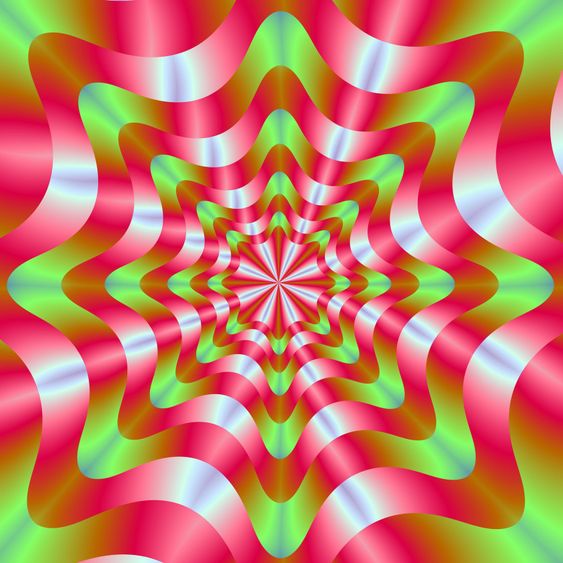Green and Red Whirling Dervish