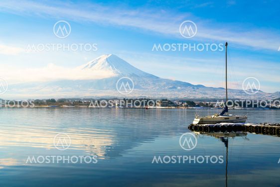 Mountain fuji and lake kawaguchi, Japan