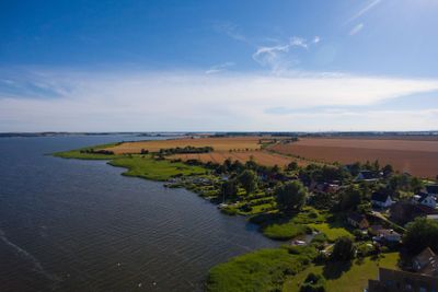 Harbor of Breege on Ruegen Island at Baltic Sea