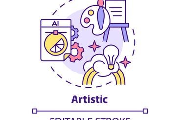 Artistic occupation concept icon