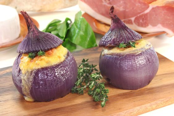 stuffed onions with goat cheese