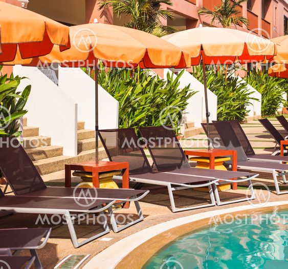 beautiful swimming pool in the tropics Resort