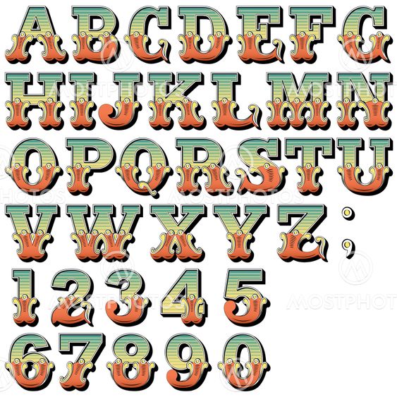 Carnival, Circus, Funfair Letters