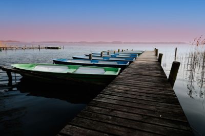 Evening light over a lake in Brandenburg, Germany 