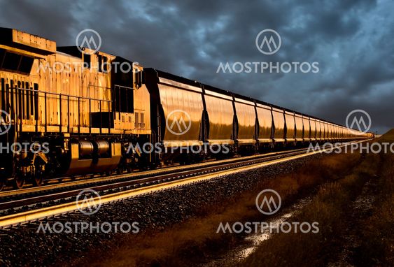 Train at Sunset