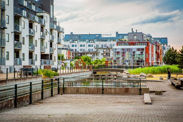 Vy från västra hamnen i Malmö