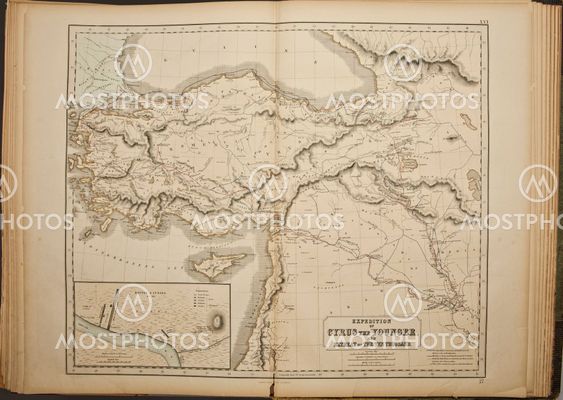 Ancient map of the world . Published by George Philip and son at London 1857 and are not subject to copyright.