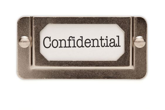 Confidential File Drawer Label