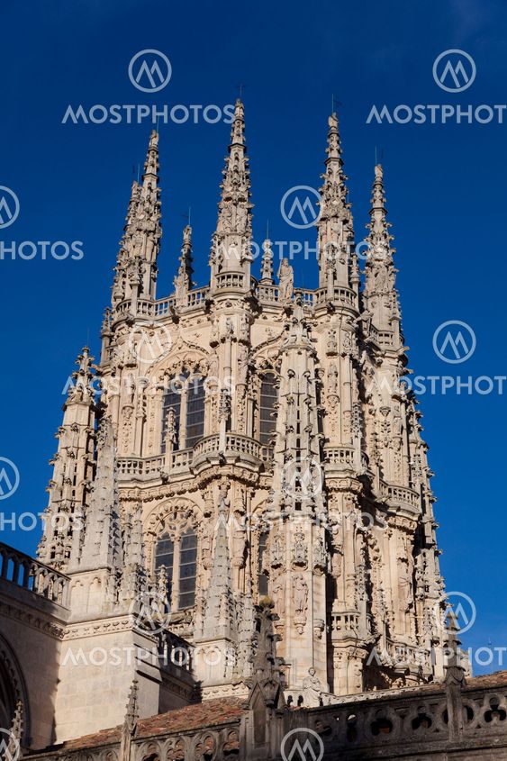 Tower of the Cathedral of Burgos, Castilla y Leon, Spain