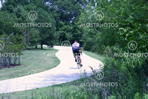 Cyclist in Park