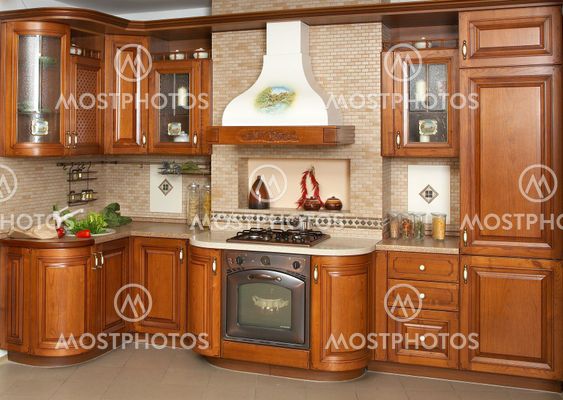 Modern luxury kitchen and dining room interior