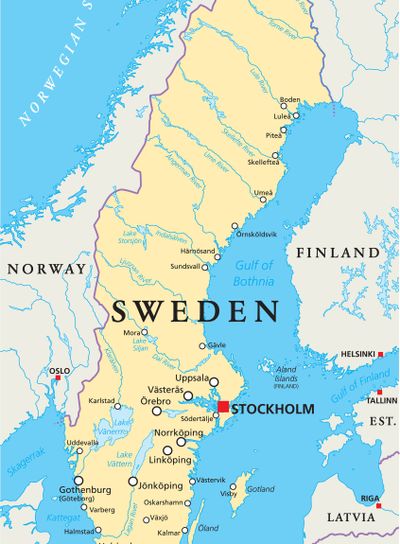 Sweden Political Map