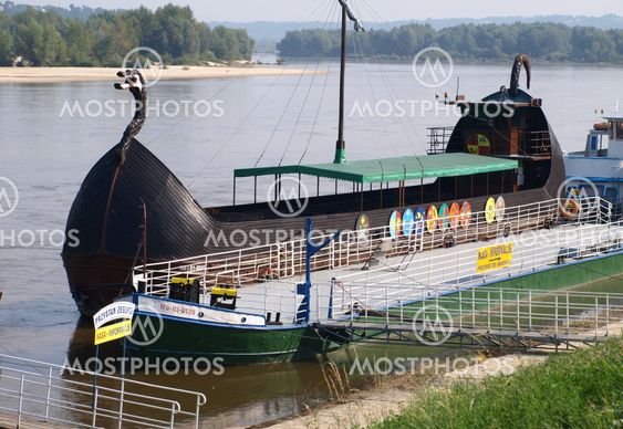 Touristic boat in Vistula river in Poland