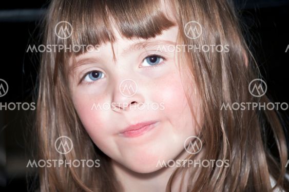 Little girl with impatient look