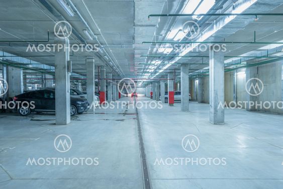 Underground city parking.