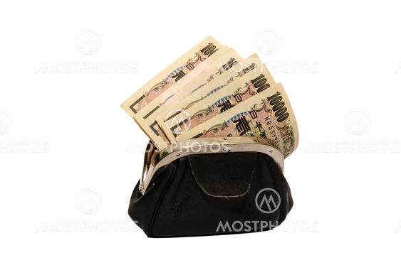 Purse with banknotes