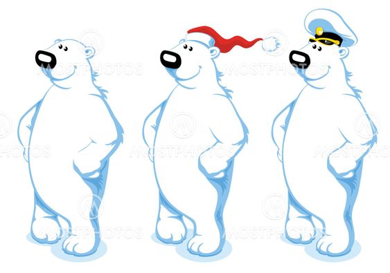 Three Happy Polar Bears