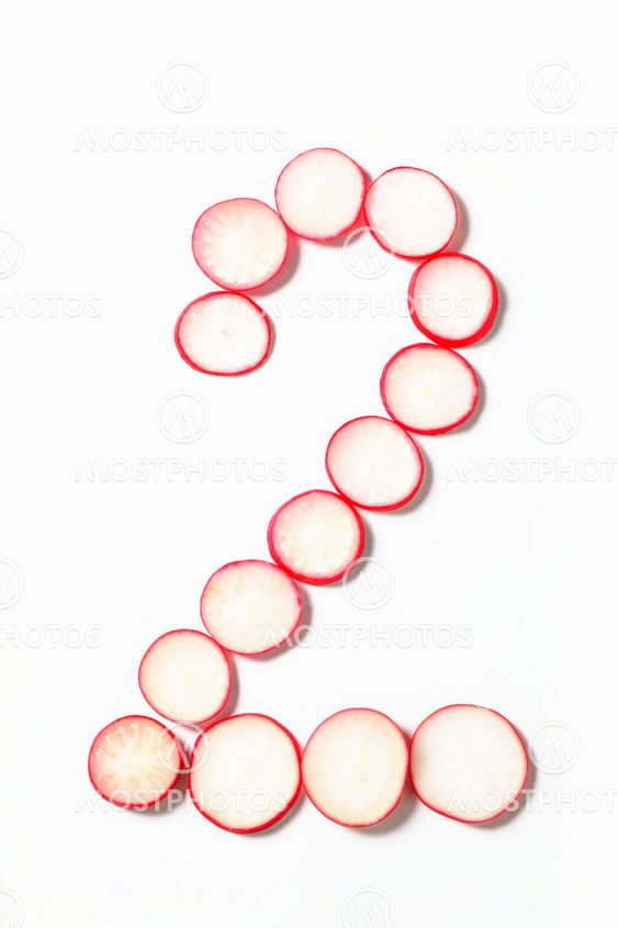 Thinly sliced radish