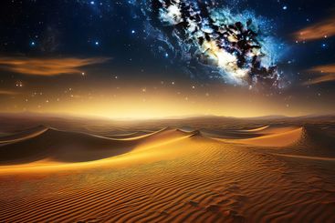 Dramatic scenic landscape featuring the milky way galaxy...