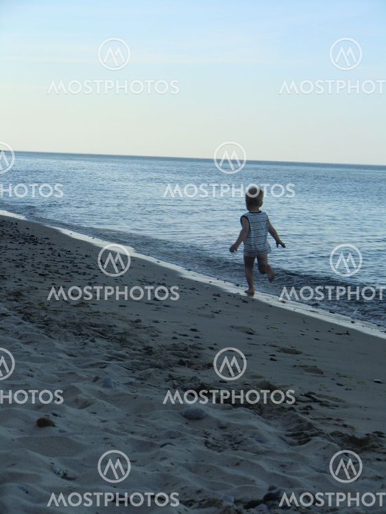 Playing by the sea