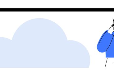 Man Contemplating Ideas with Cloud Symbolizing...