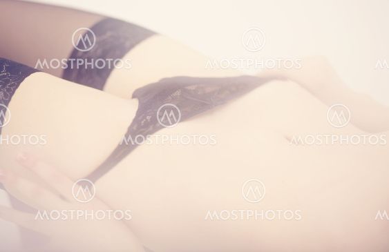 Girl lying on the bed