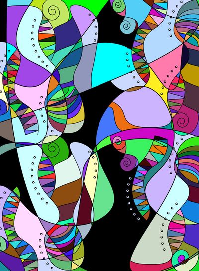 abstract background image of the colored clutter