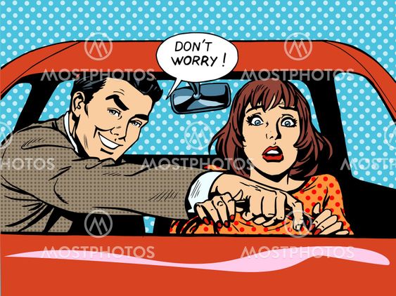 Driving school driver woman car