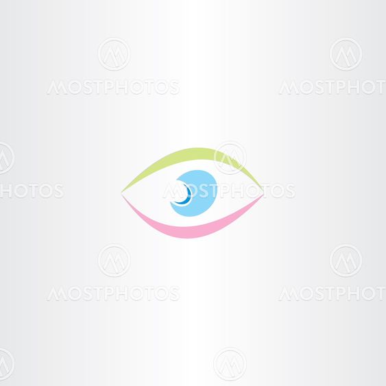 colorful logo abstract human eye icon