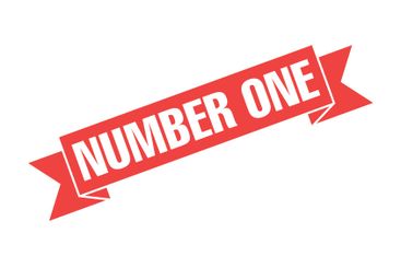 Number 1 Letter Rubber Stamp Vector Template