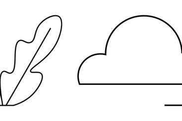 Creative Minimalist Design Elements Featuring Feather,...