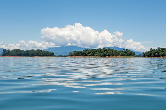 Nam Ngum reservoir in Laos