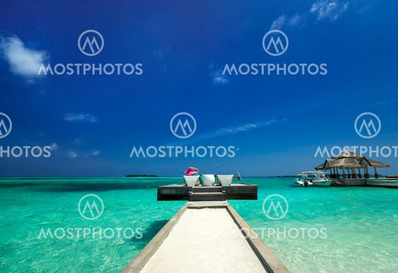 Perfect tropical island paradise beach