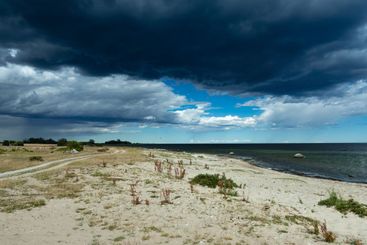 A storm hits the coast of Öland